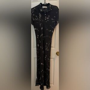 Floral Sheer Black Women's Dress